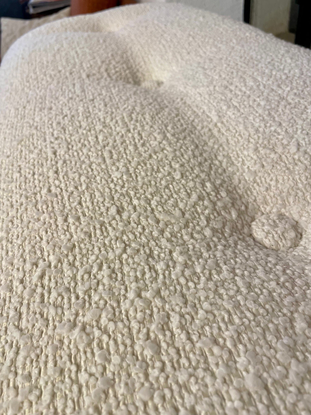 Pouf Atelier Ovale 99 – Bouclé Bianco