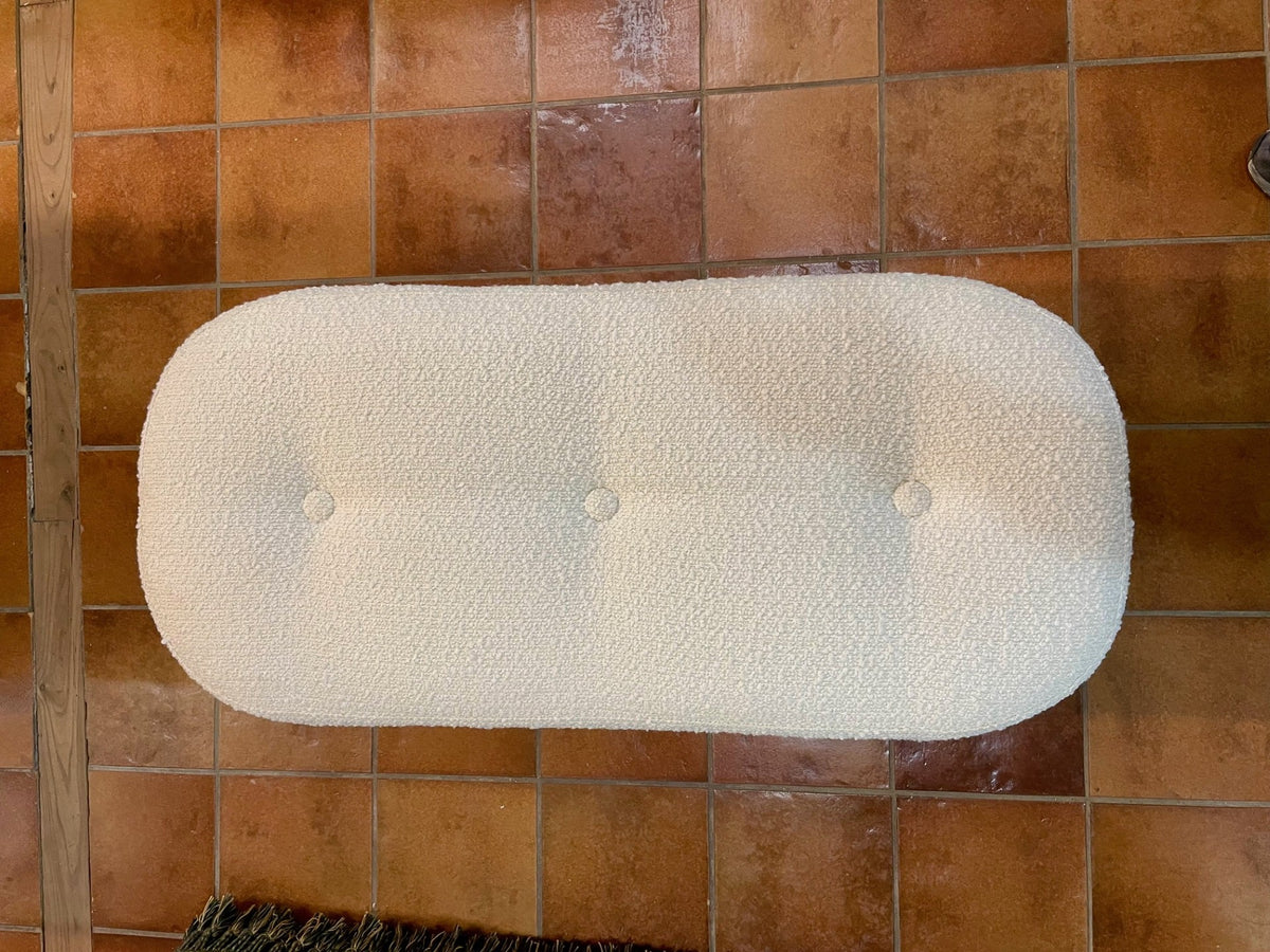 Pouf Atelier Ovale 99 – Bouclé Bianco