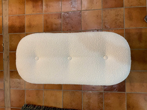 Pouf Atelier Ovale 99 – Bouclé Bianco
